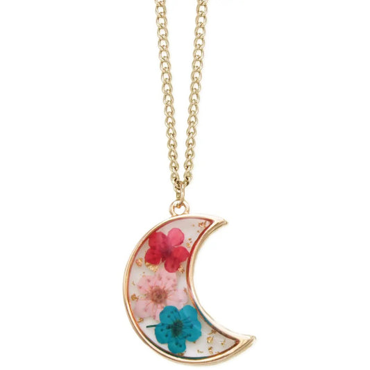 Pressed Flower Gold Necklace image 0
