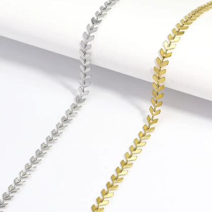 Stainless Steel Chevron Chain Necklace image 3
