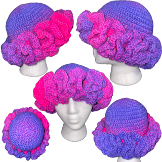 Cosmic Crochet Ruffle Hat image 0