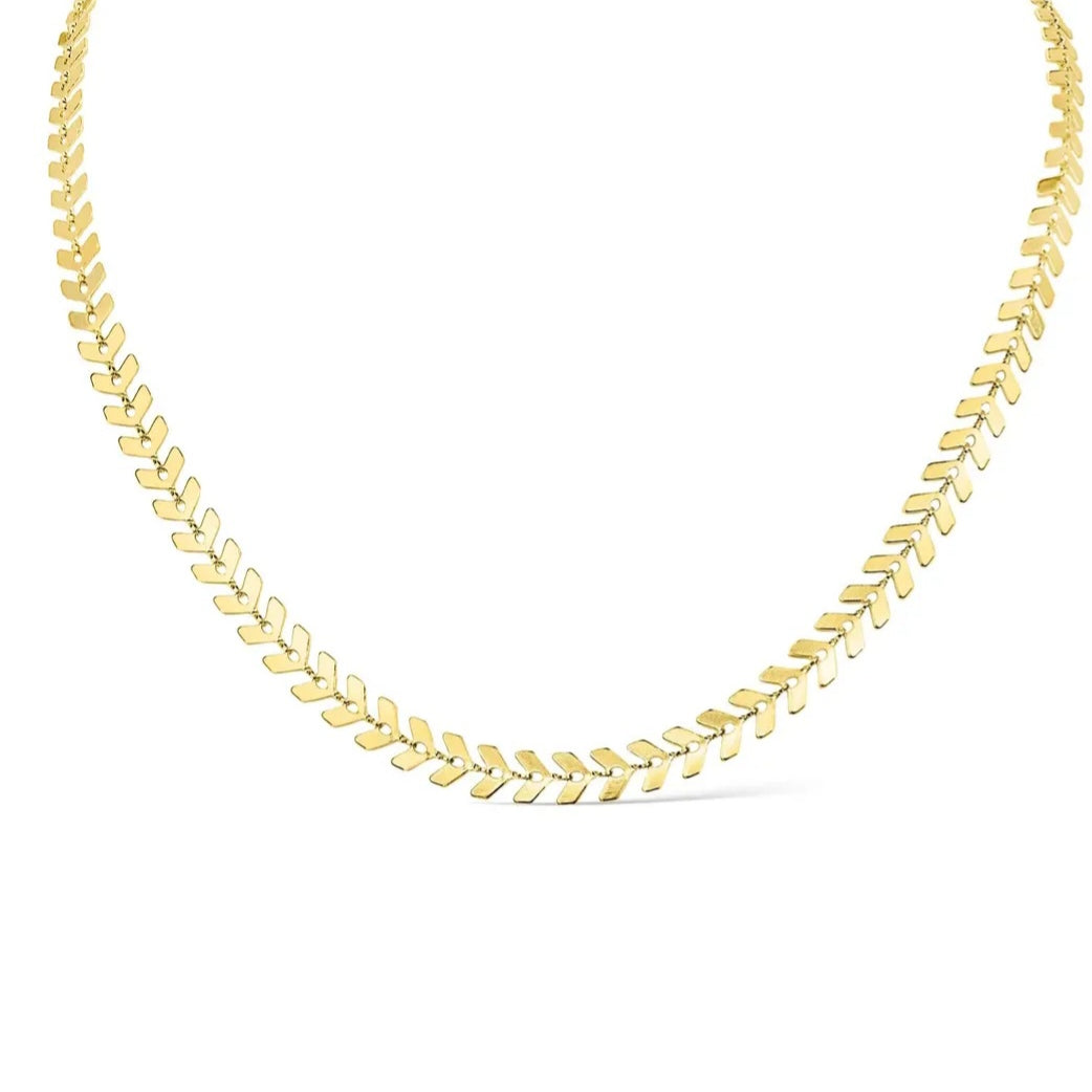 Stainless Steel Chevron Chain Necklace image 0