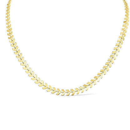 Stainless Steel Chevron Chain Necklace image 0