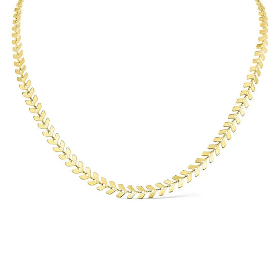 Stainless Steel Chevron Chain Necklace image 0