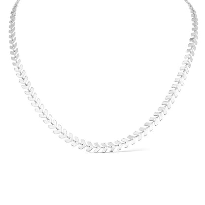 Stainless Steel Chevron Chain Necklace image 1