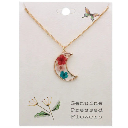 Pressed Flower Gold Necklace image 1